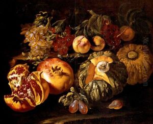 Natura Morte Di Frutta Con Uva E Zucche