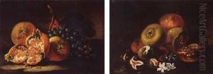 A Still Life Of Figs And Pomegranates