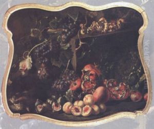 Assemblage De Fruits Sur Un Entablement by Abraham Brueghel
