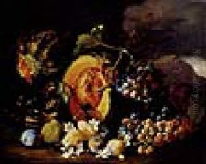 Natura Morta Con Un Melone by Abraham Brueghel