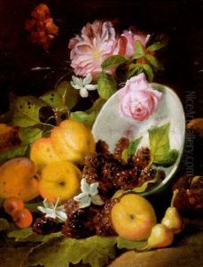 Stilleben Von Blumen Und Fruchten by Abraham Brueghel