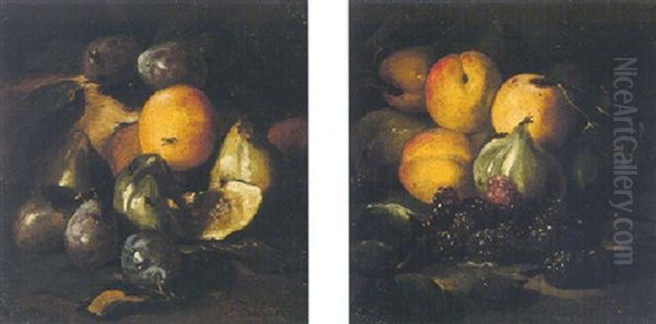 Still Life Of Apples, Plums And Other Fruit - view 1