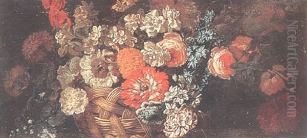Stilleben Med Blommor I Korg - view 1