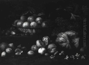 Nature Morte Aux Grenades Figues Et Divers Fruits
