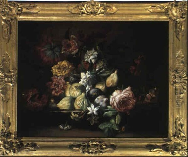 Stilleben Von Blumen Un Feigen - view 1
