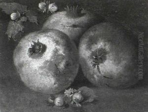 Still Life Of Pomegranates And Gooseberries by Abraham Brueghel
