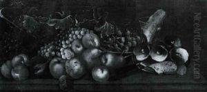 Ein Stilleben Von Apfeln, Birnen, Kirschen by Abraham Brueghel