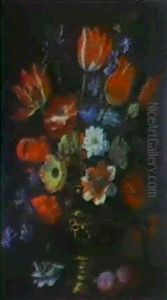 Blumenstrauss In Einer Prunkvase by Abraham Brueghel