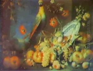 An Elegent Floral Still Life With Pomegranates In A Classical Landscape An Elegant Floral Still Life ... An Elegent Floral Still Life With Pomegranates In A Classical Landscape An Elegant Floral Still Life ...