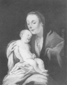 The Madonna With The Sleeping Christ Child by Abraham Brueghel