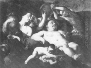 The Drunken Bacchus With Attendants