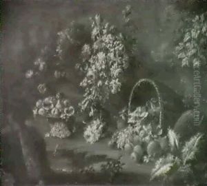 Nature Morte Au Panier De Fruits Renverse by Abraham Brueghel