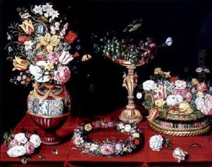 Nature Morte A La Corbeille De Fruits by Ambrosius Brueghel