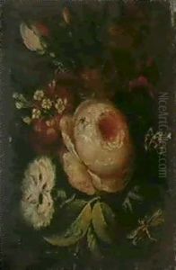 Bouquet De Fleurs Avec Libellule by Jan Baptiste Brueghel