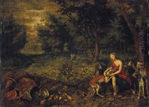 Diana Resting After The Hunt by Jan Peeter Brueghel
