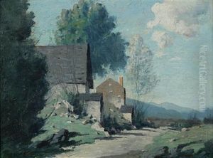 Old New England Farm by George Matthew Bruestle