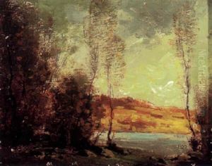 Golden Hills Beyond A River