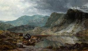 Paisaje Con Pescadores by Antonio De Brugada Vila