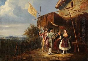Le Rendez-vous A La Taverne by Jose De Brugada Vila