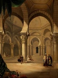 Interior De Mezquita by Jose De Brugada Vila