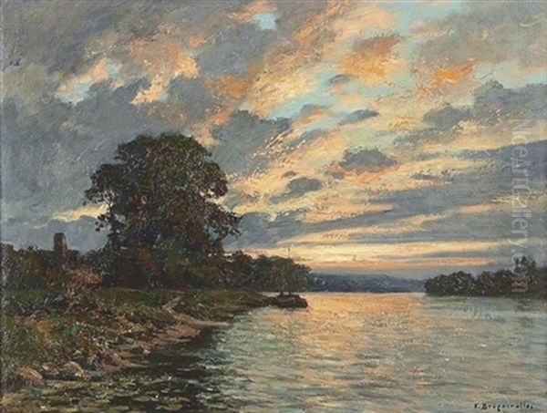 Abendliche Flussuferpartie - view 1