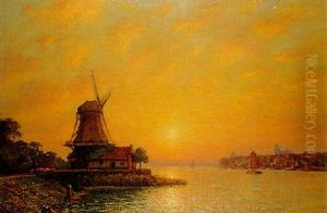 Vieux Moulin A Dordrecht by Victor Brugairolles