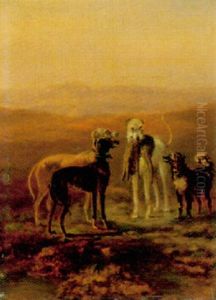 Jagdhunde Mit Beute by Guillaume Anne Van Der Brugghen