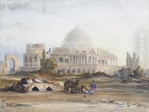 Travellers Before A Mosque - view 1