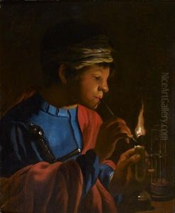 Jeune Homme A La Bougie by Hendrick Ter Brugghen