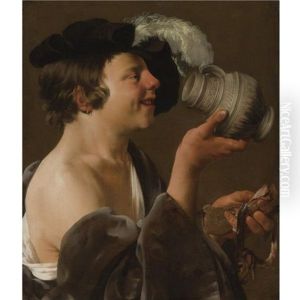 Boy In Profile, Drinking From A Tankard; A Kannekijker Boy In Profile, Drinking From A Tankard; A Kannekijker