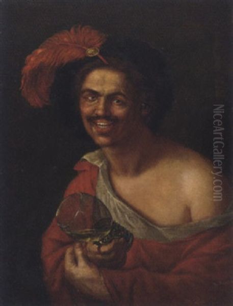 A Man Holding A Roemer - view 1