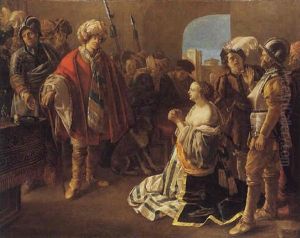 Athenais Confronted By Her Husband Theodosius Ii