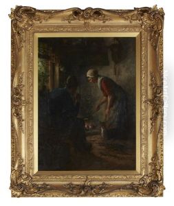 By The Fireside by Jacobus Franciscus Brugman