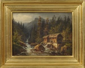 Muhle Am Gebirgsbach by Coelestin Bruegner