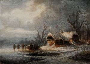Winter Landscape by Coelestin Bruegner