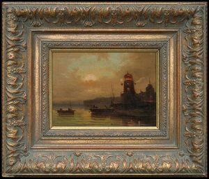 Night In Harbour by Coelestin Bruegner