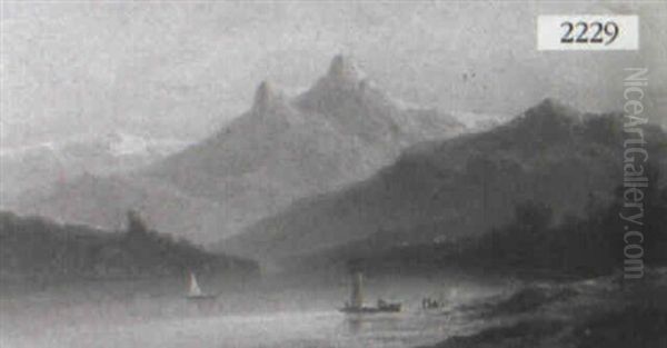 Mountainous Landscape With Lake - view 1