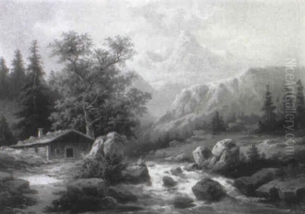 Sommerliche Alpenlandschaft Mit Alm - view 1