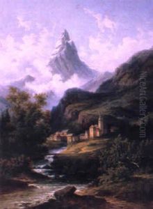 Ansicht Von Zermatt In Der Schweiz by Coelestin Bruegner