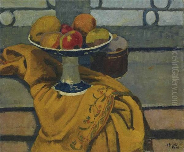 Fruchteschale Auf Gelbem Tuch - view 1