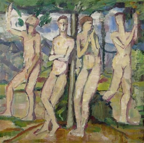 Vier Figuren In Einer Landschaft - view 1