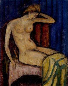 Sitzender Frauenakt by Hans Bruhlmann