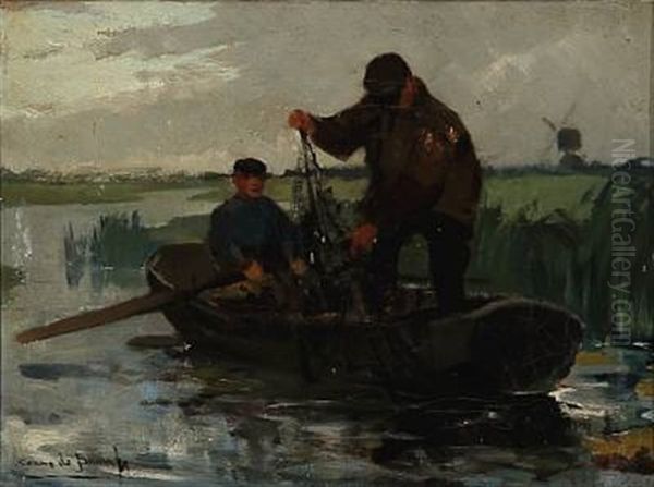 Fishermen In A Boat - view 1