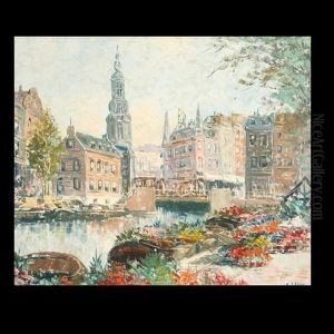 View Of The Canal by Cornelis De Bruin