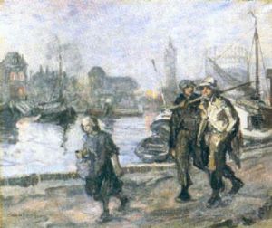 Le Port A L'aube by Cornelis De Bruin