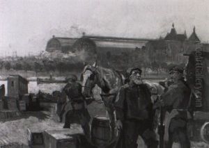 Bedrijvigheid Voort Het Amsterdamse C.s. by Cornelis De Bruin