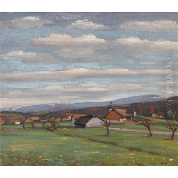 Weite Landschaft Mit Einem Dorf - view 1