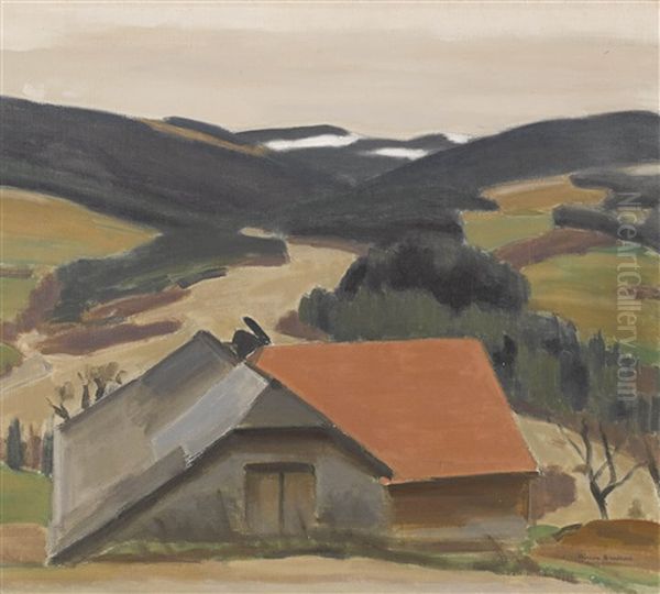 Freiburger Landschaft Mit Bauernhaus - view 1