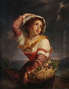 Italienisches Madchen Mit Fruchtekorb