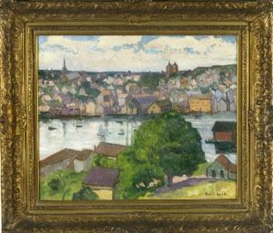 View Of Gloucester Harbor by Louise Upton Brumback